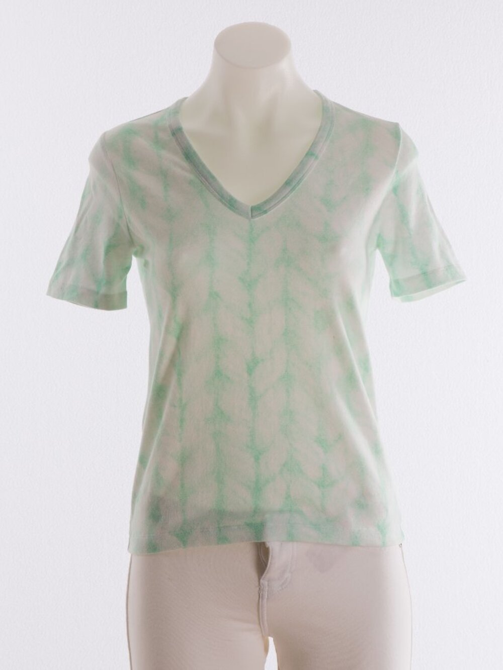 Tse Surface Green Tie Dye V-Neck T-Shirt Size US Small